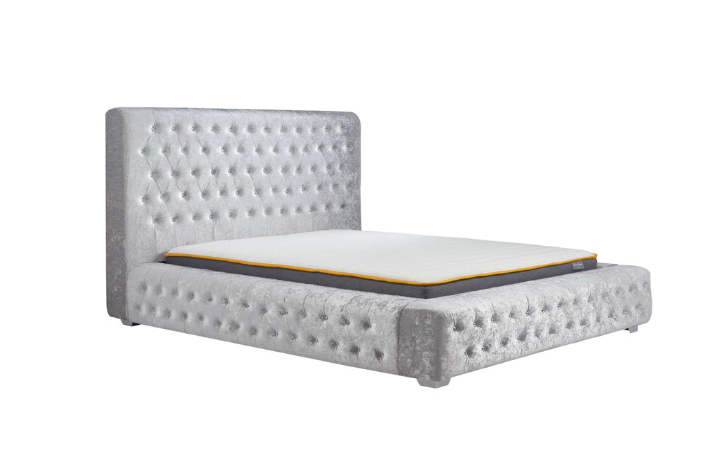 Birlea Grande Crushed Velvet Bed Frame - Grey 4