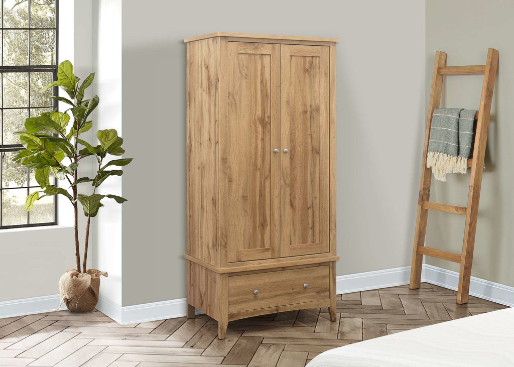 Birlea Hampstead 2 Door 1 Drawer Wardrobe