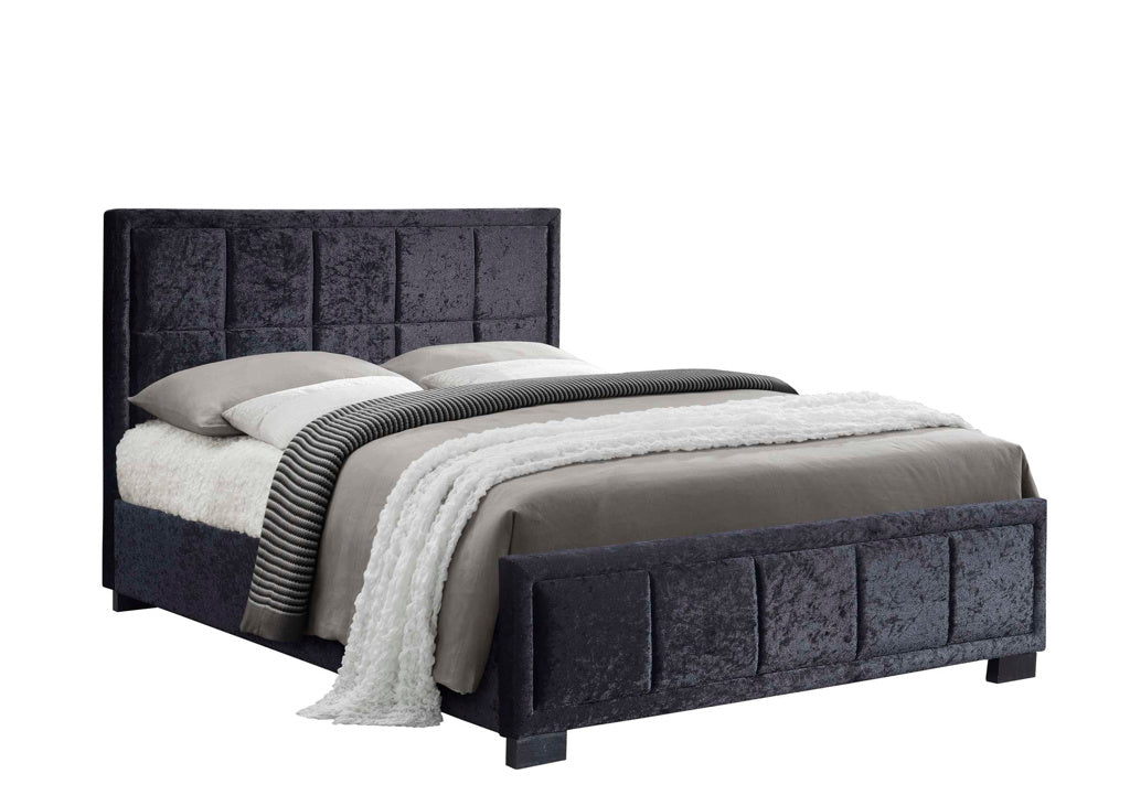 Birlea Hannover Fabric Bed - Black Crushed Velvet 4