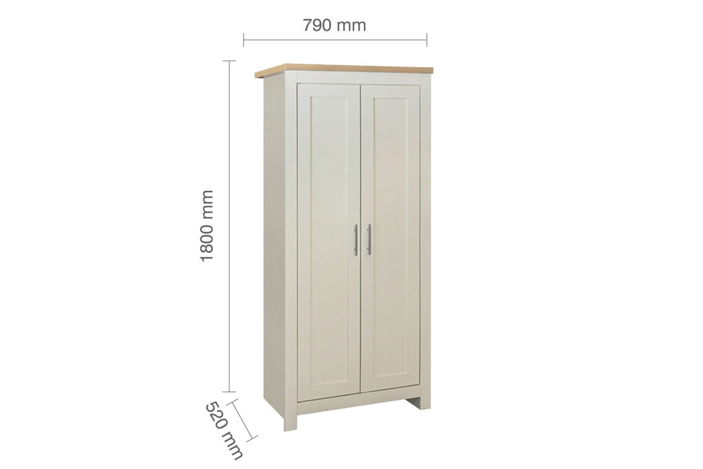 Birlea Highgate 2 Door Wardrobe - Cream & Oak 3