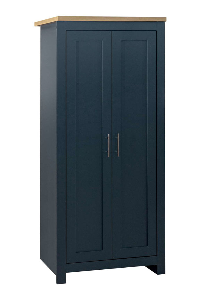 Birlea Highgate 2 Door Wardrobe - Navy Blue & Oak 2