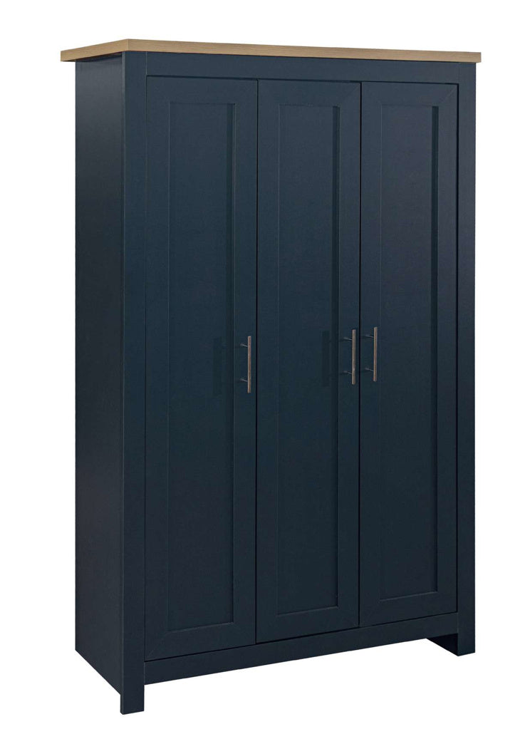 Birlea Highgate 3 Door Wardrobe - Navy Blue & Oak 2