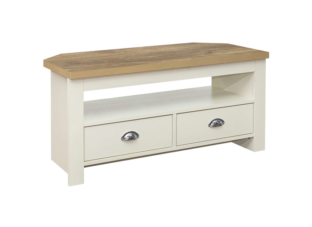 Birlea Highgate Corner TV Unit - Cream & Oak 3