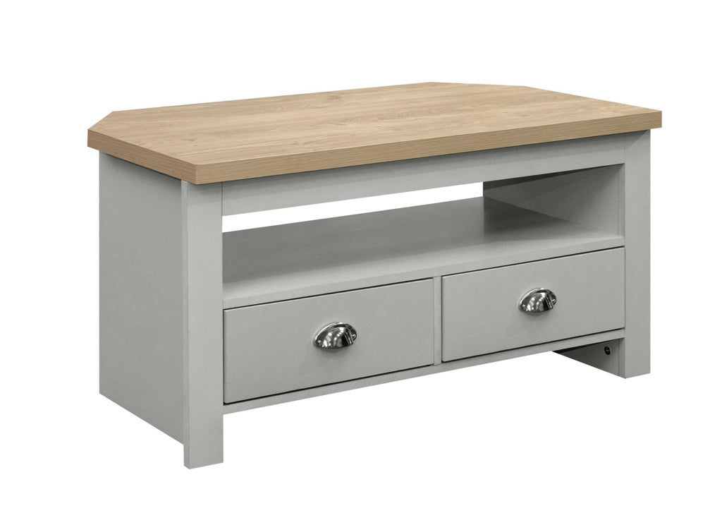 Birlea Highgate Corner TV Unit - Grey & Oak 3