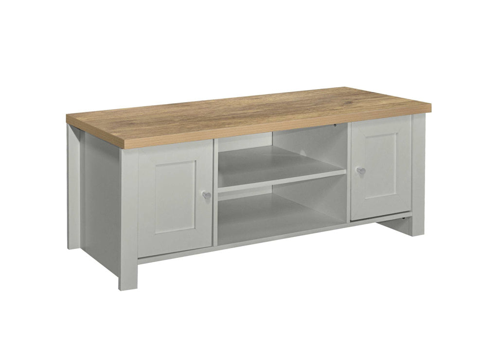 Birlea Highgate Large TV Unit - Grey & Oak 4