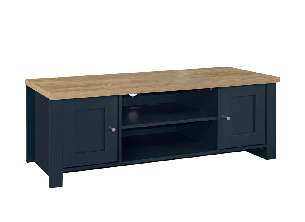 Birlea Highgate Large TV Unit - Navy Blue & Oak  3