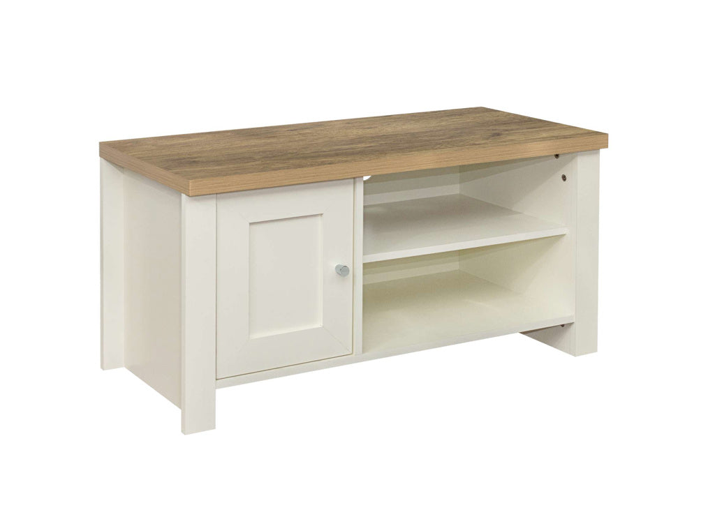 Birlea Highgate Small TV Unit - Cream & Oak 2