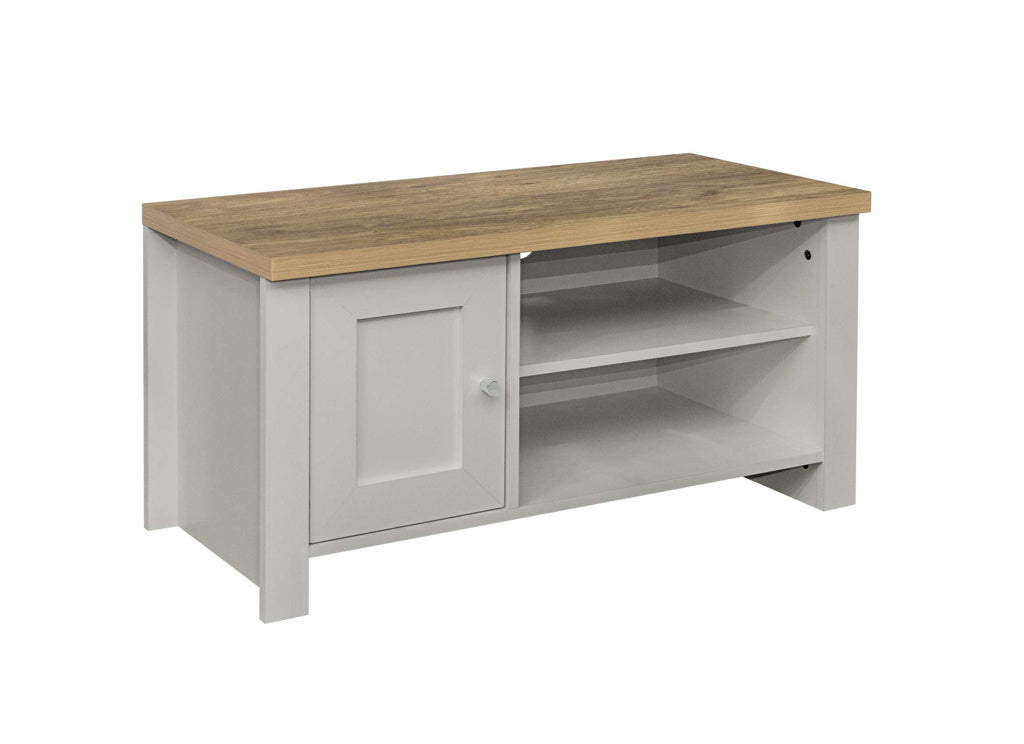 Birlea Highgate Small TV Unit - Grey & Oak 2