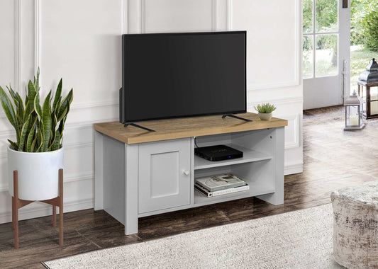 Birlea Highgate Small TV Unit - Grey & Oak