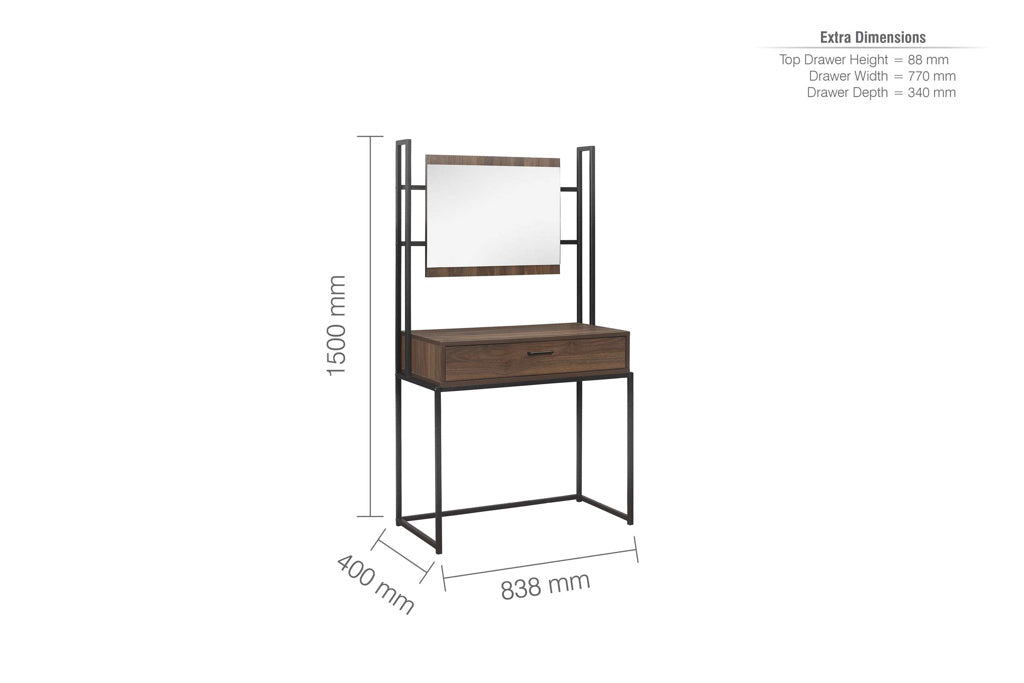 Birlea Houston Dressing Table & Mirror 3