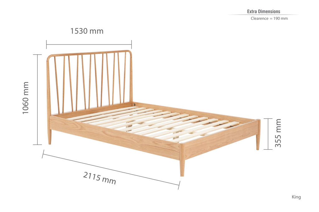 Birlea Jesper Wooden Bed Frame - Kingsize 4