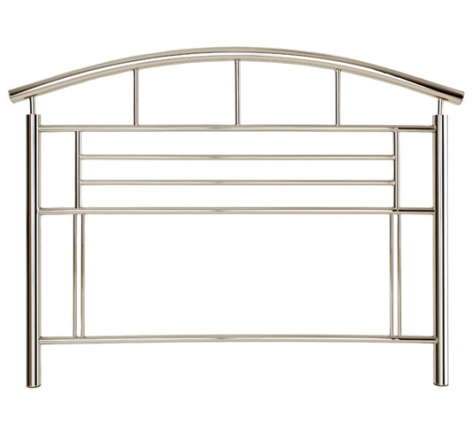 Jupiter Chrome Metal Headboard - Double