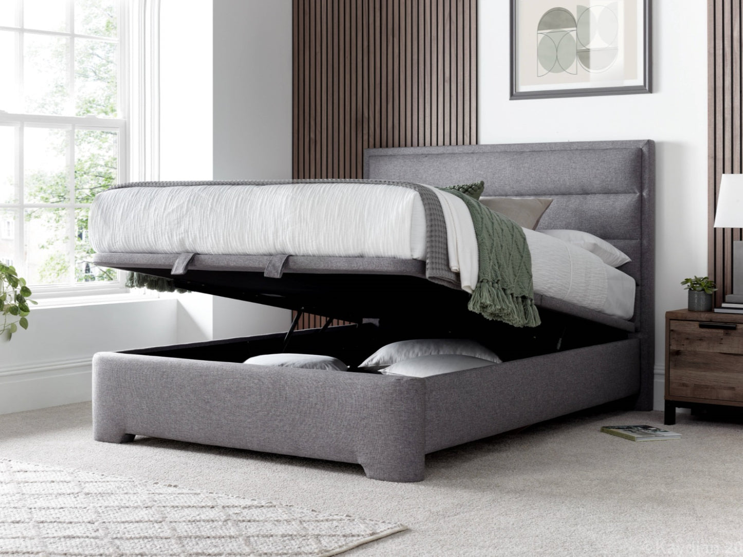 Kaydian Kirkby Ottoman Bed - Marbella Grey 2