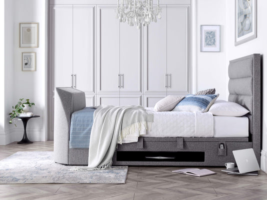 Kaydian Kirkley TV Ottoman Bed - Marbella Grey