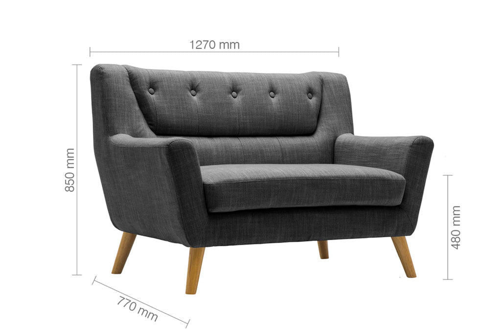 Birlea Lambeth Medium Sofa - Grey 4