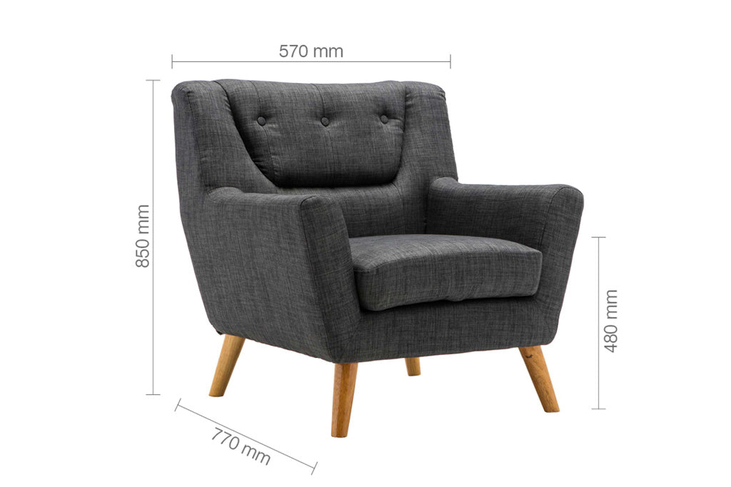 Birlea Lambeth Chair - Grey 4