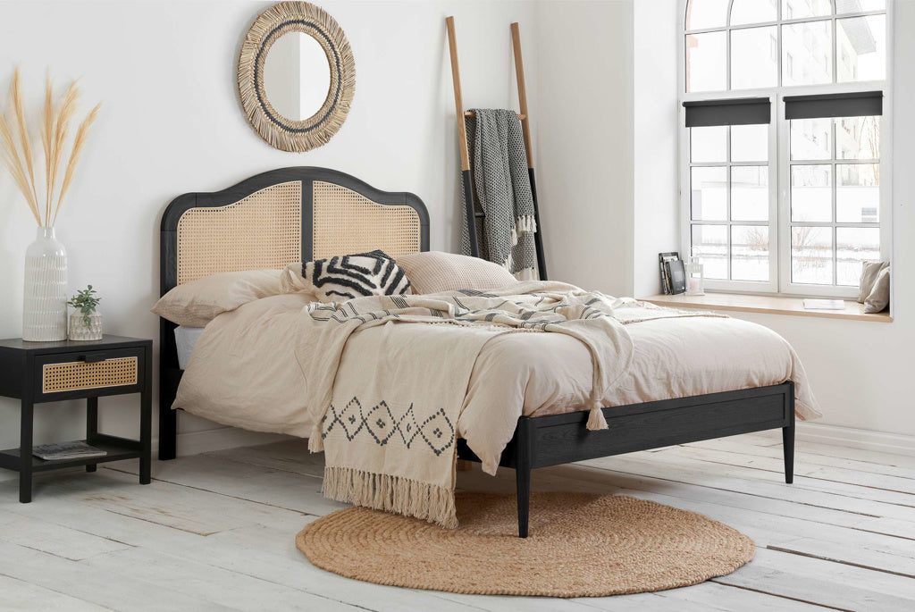 Birlea Leonie Rattan Bed Frame - Black