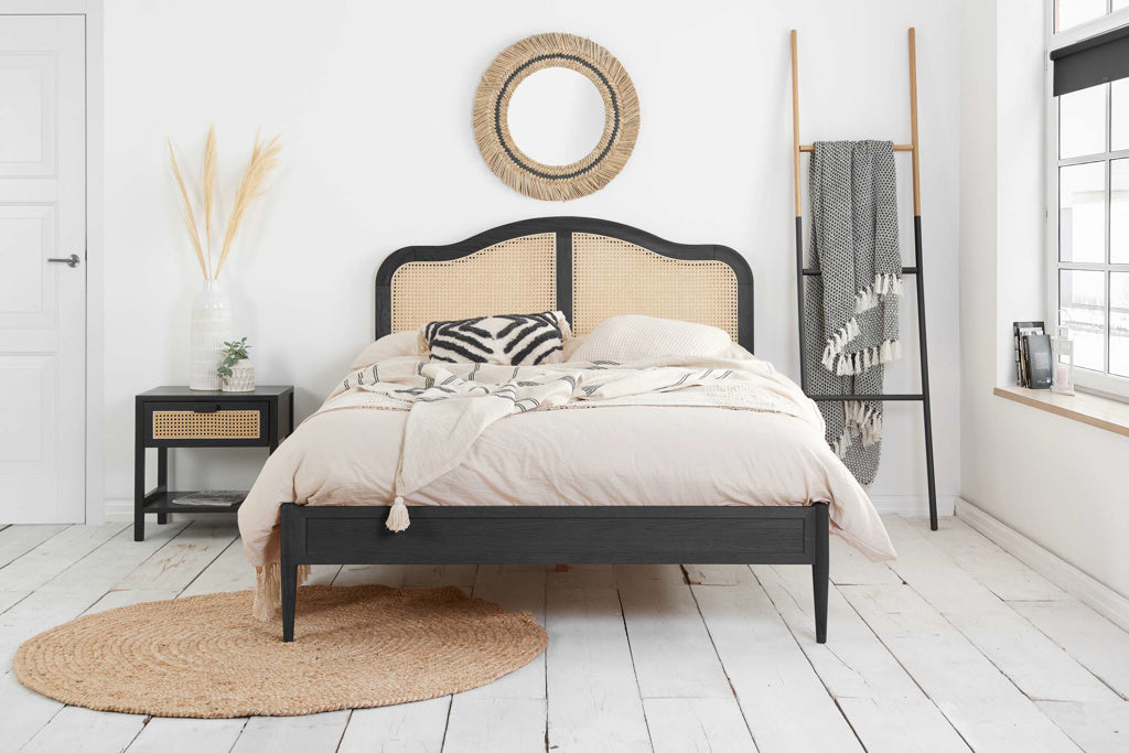 Birlea Leonie Rattan Bed Frame - Black 2