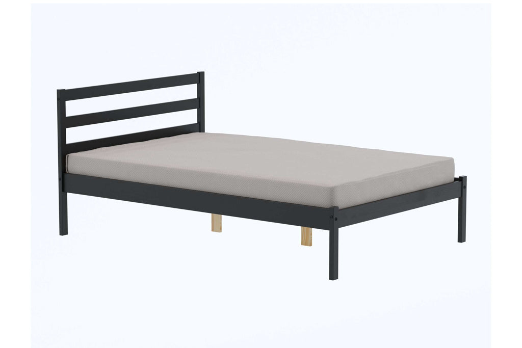 Birlea Luka Black Wooden Bed Frame - Double 4