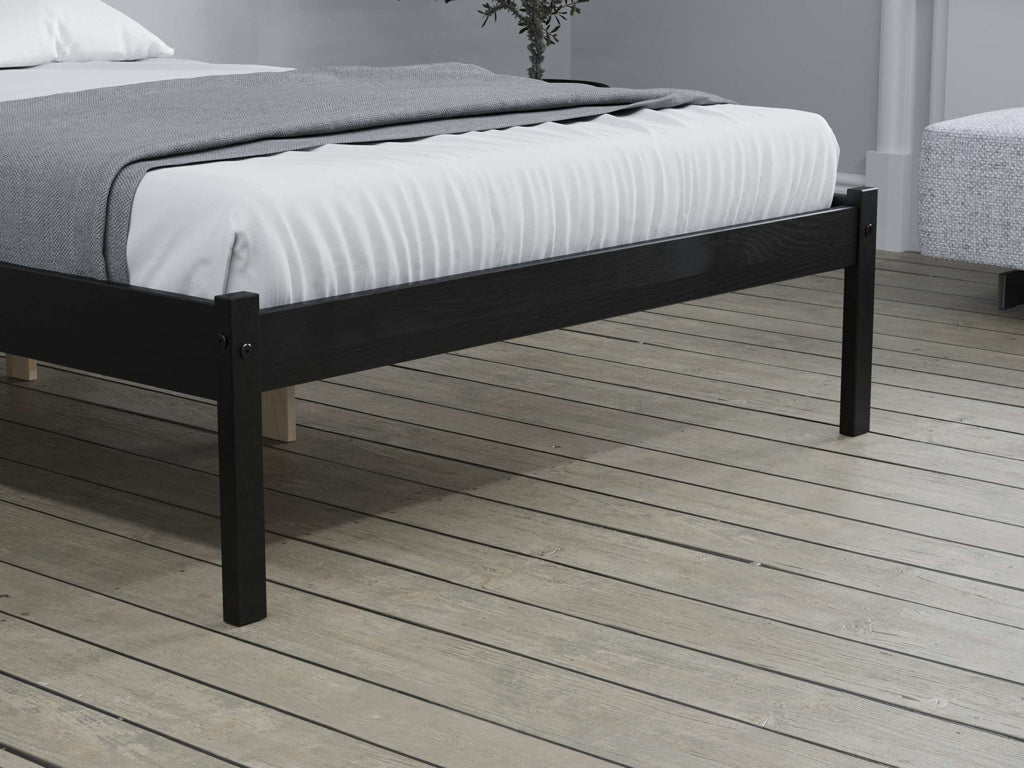 Birlea Luka Black Wooden Bed Frame - Double 3