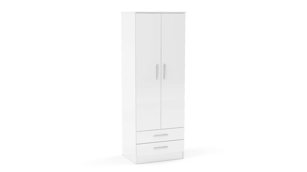 Birlea Lynx 2 Door Combi Wardrobe - White 2