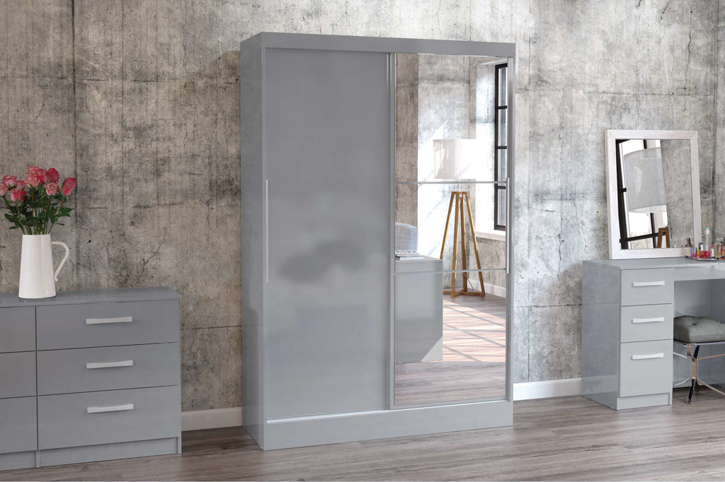 Birlea Lynx 2 Door Sliding Wardrobe - Grey