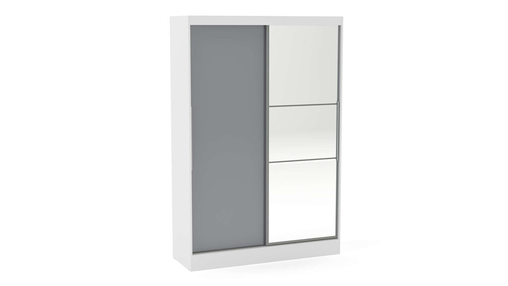 Birlea Lynx 2 Door Sliding Wardrobe - White & Grey 2