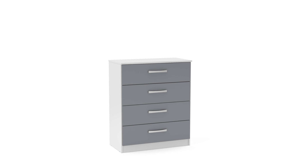 Birlea Lynx 4 Drawer Chest - White & Grey 2