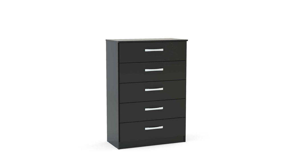 Birlea Lynx 5 Drawer Chest - Black 2