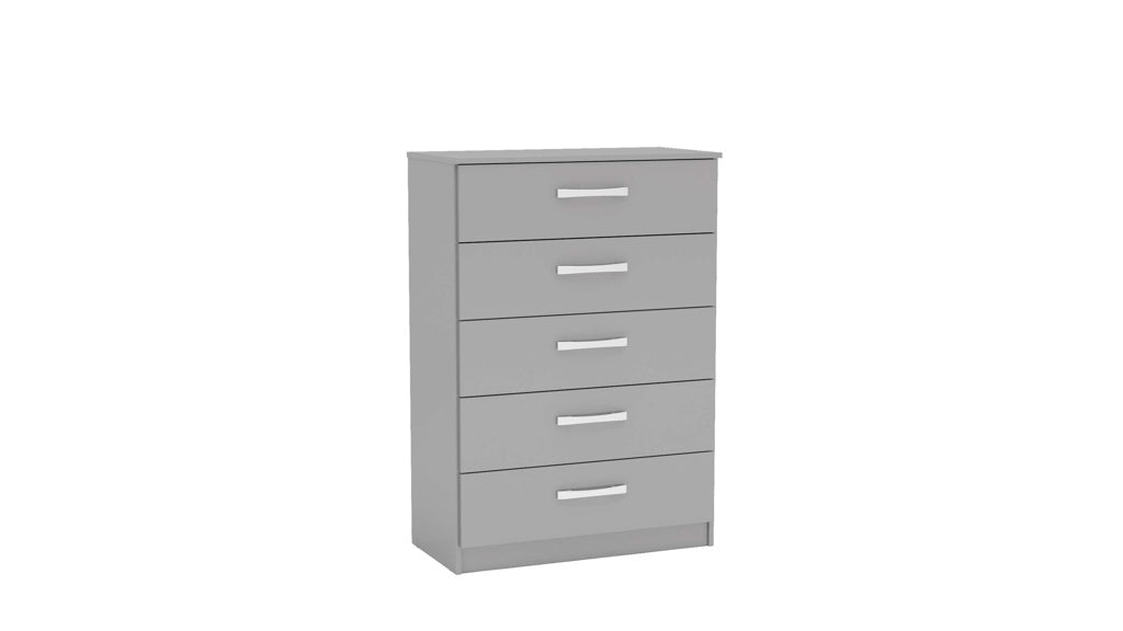 Birlea Lynx 5 Drawer Chest - Grey 2