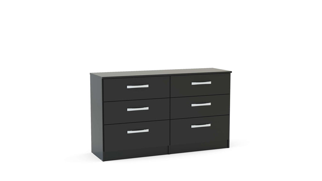 Birlea Lynx 6 Drawer Chest - Black 2