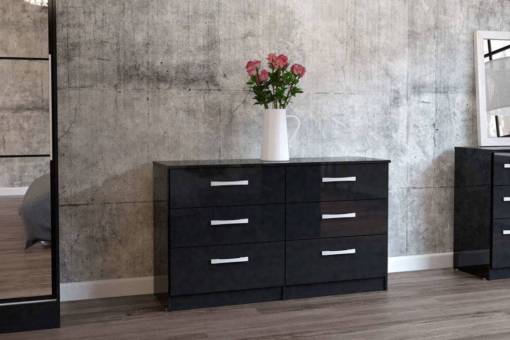 Birlea Lynx 6 Drawer Chest - Black