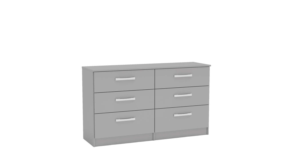 Birlea Lynx 6 Drawer Chest - Grey 2