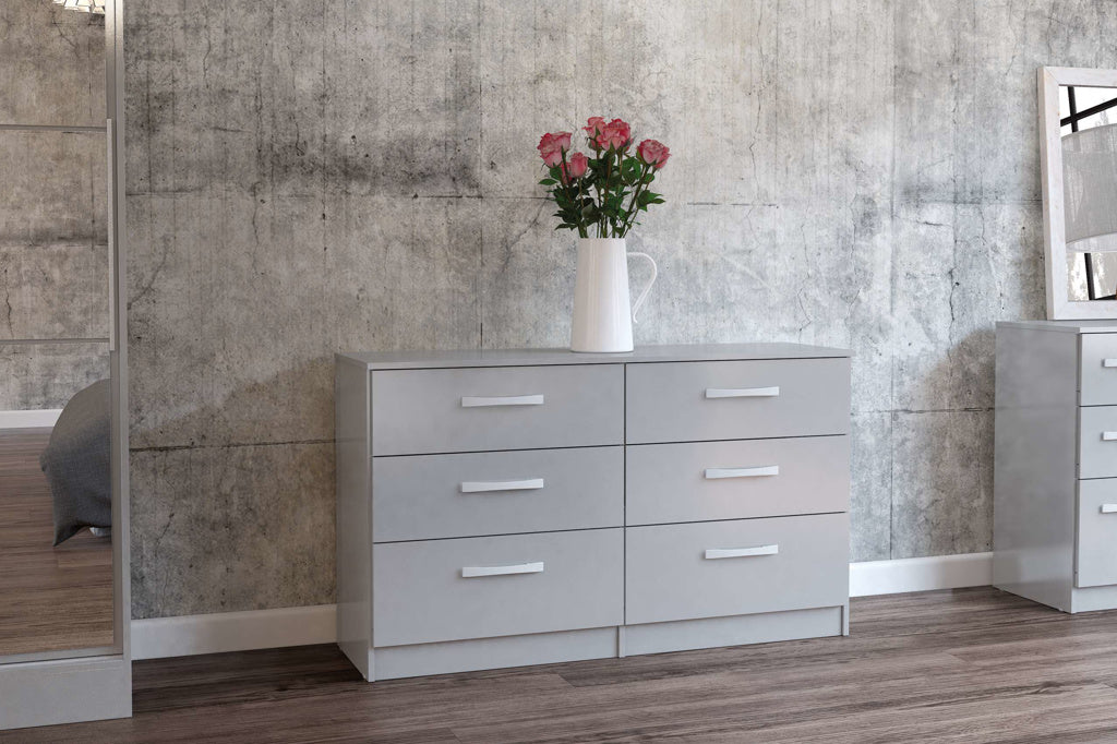 Birlea Lynx 6 Drawer Chest - Grey