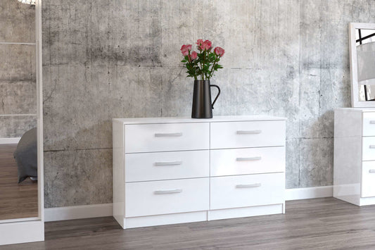 Birlea Lynx 6 Drawer Chest - White