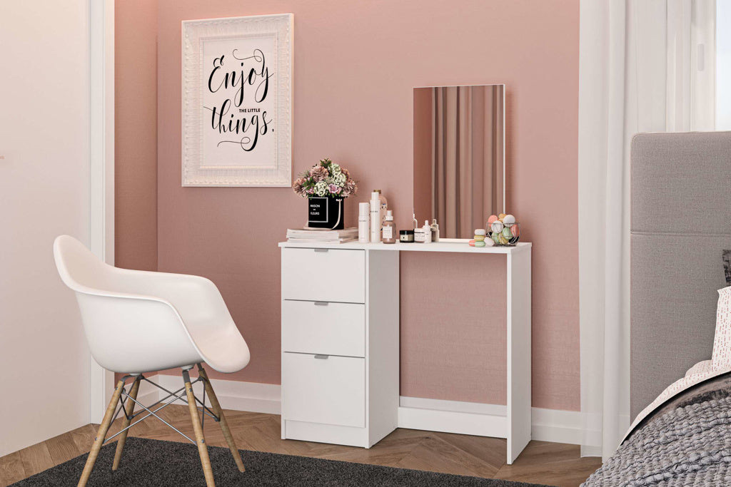 Madison 3 Drawer Dressing Table & Mirror