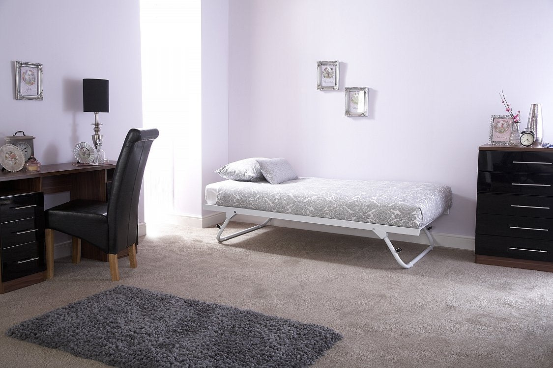 GFW Madison White Trundle Bed - Single