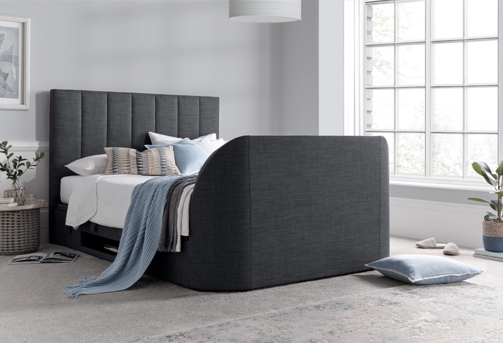 Kaydian Medway TV Ottoman Bed - Pendle Slate 2