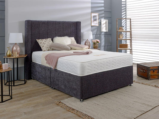 Memory Pocket Plus Divan Bed - Superking Zip & Link