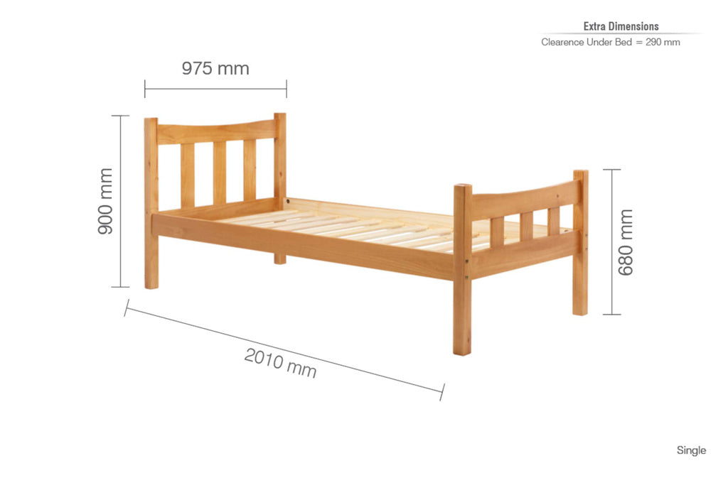 Birlea Miami Pine Wooden Bed Frame - Single 4