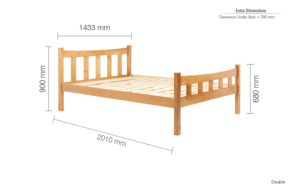 Birlea Miami Pine Wooden Bed Frame - Double 4