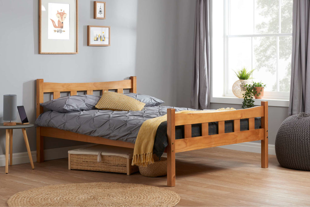 Birlea Miami Pine Wooden Bed Frame - Small Double