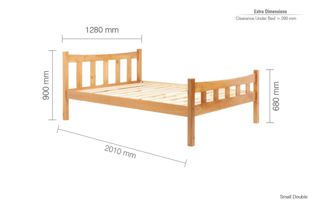 Birlea Miami Pine Wooden Bed Frame - Small Double 4