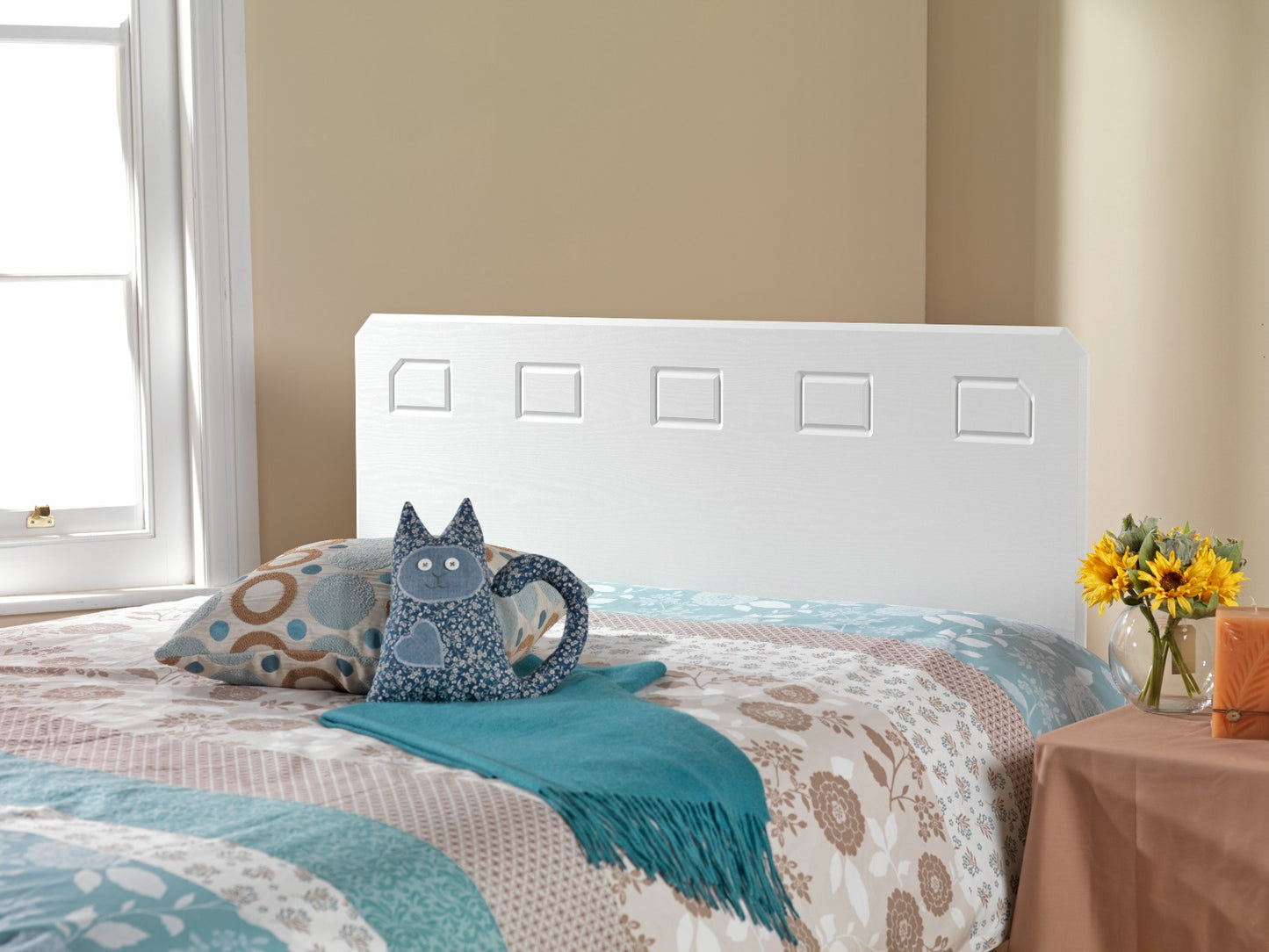 Miami Wooden Headboard - White