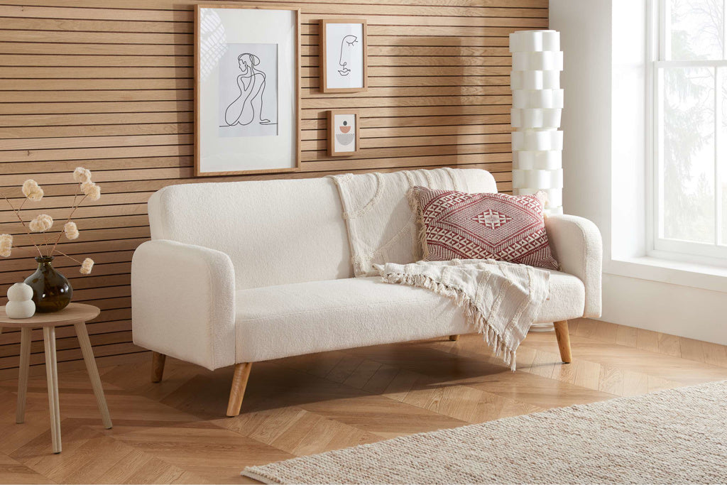 Birlea Micah White Fabric Sofa Bed