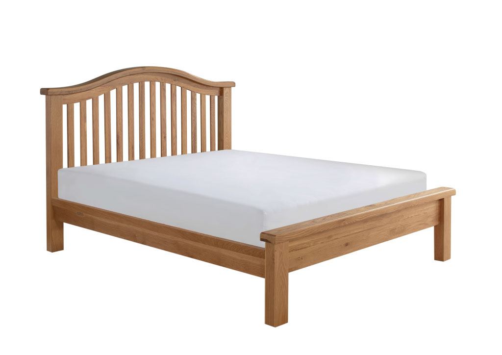 Mississippi Oak Low End Wooden Bed Frame - Double