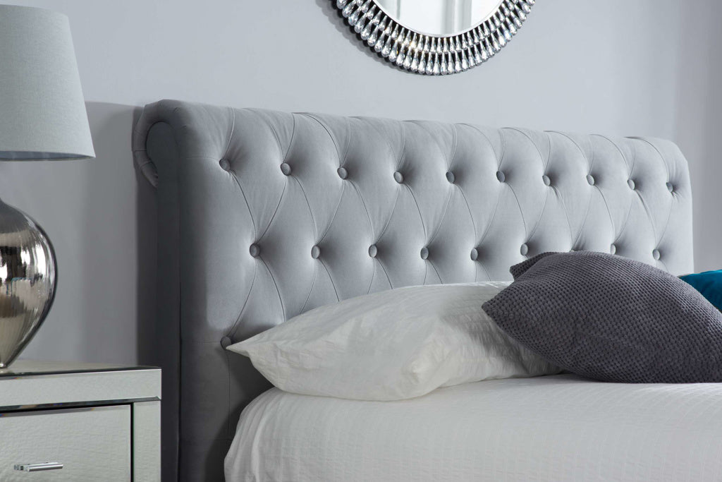 Birlea Marlow Grey Velvet Bed Frame - Superking 3