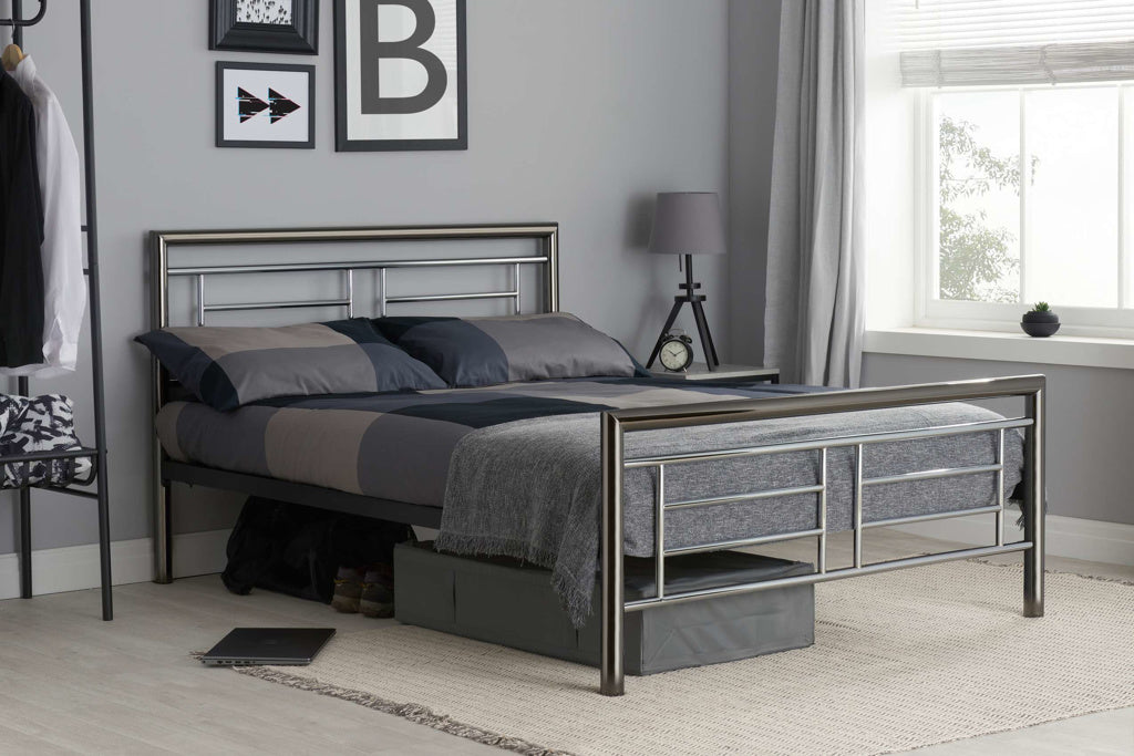 Birlea Montana Chrome and Nickel Bed Frame - Double