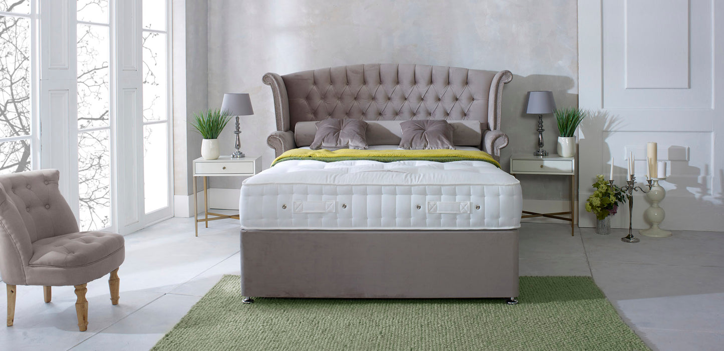 Natural 3000 Pocket Egyptian Cotton Divan Bed - Double 2