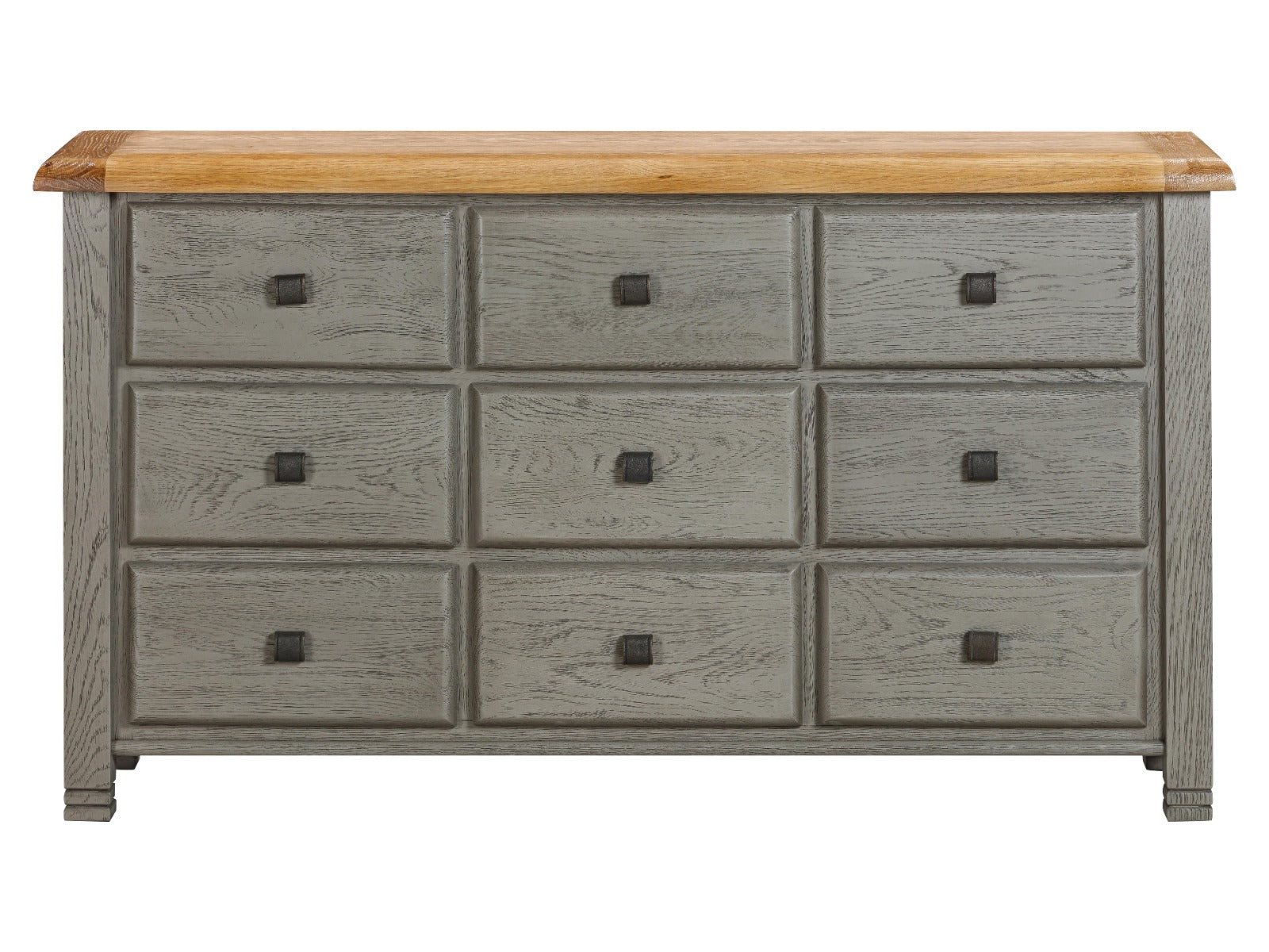 Nashville Grey Wooden 9 Drawer Chest 2